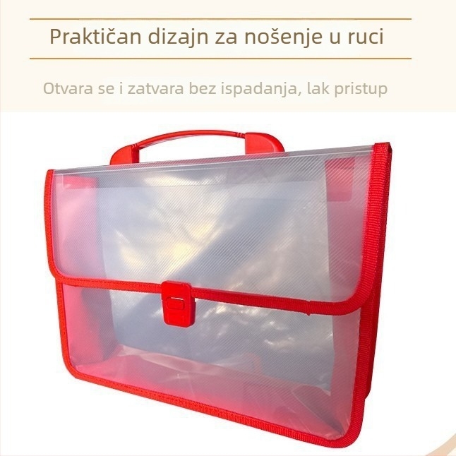 A4 prozirna plastična harmonika mapa s mrežastom izložbenom kapsom za ured, financije i intervjue