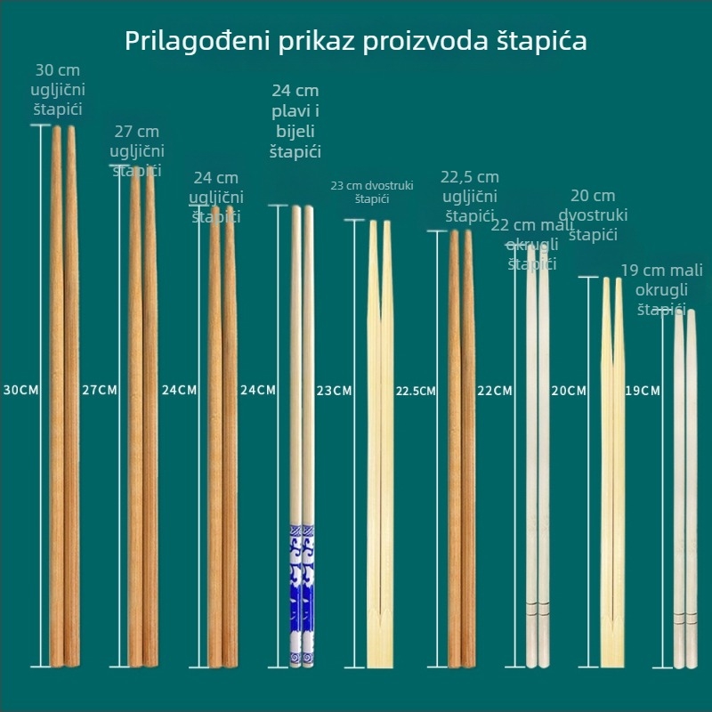 Jednokratne bambusove štapiće s jačim kraft papirnim omotom, četiri strane zatvaranja, za restorane i dostavu hot pot