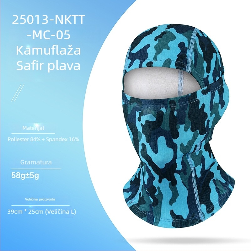 Jesensko-zimska maska za vožnju biciklom s bambus jacquardom, brzo suši, zaštita vrata od vjetra, jednobojna, unisex, unutarnja navlaka kacige