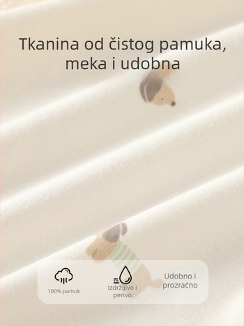 Pamukasti bebi kombinezon za novorođenčad, dugih rukava, sve sezone, unisex, kroj trokuta