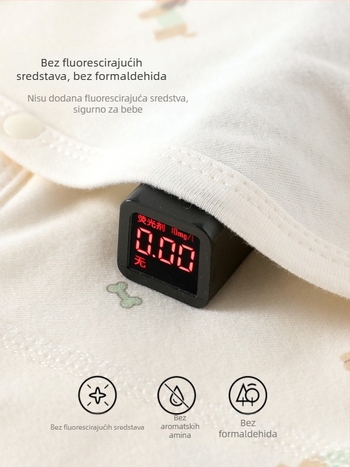 Pamukasti bebi kombinezon za novorođenčad, dugih rukava, sve sezone, unisex, kroj trokuta