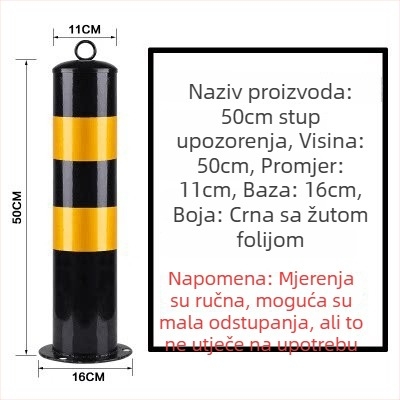 Upozoravajući stup od čelične cijevi, zaštitna kolona za sudare s flange bazom za cestne ulaze i parkirališta