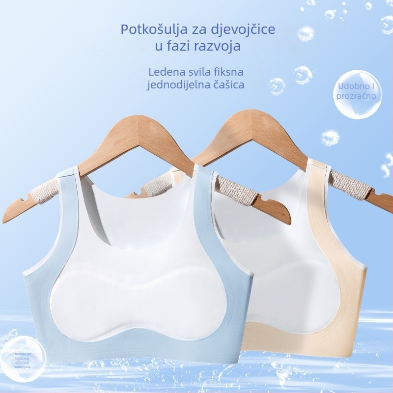 Bezšivni sportski grudnjak s podrškom za leđa za tinejdžerke, prozračan i udoban za trčanje