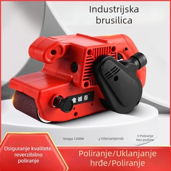 Električna tračna brusilica, prijenosna mini industrijska tračna brusilica u stilu tenka za drvo i metal