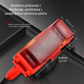 Električna tračna brusilica, prijenosna mini industrijska tračna brusilica u stilu tenka za drvo i metal
