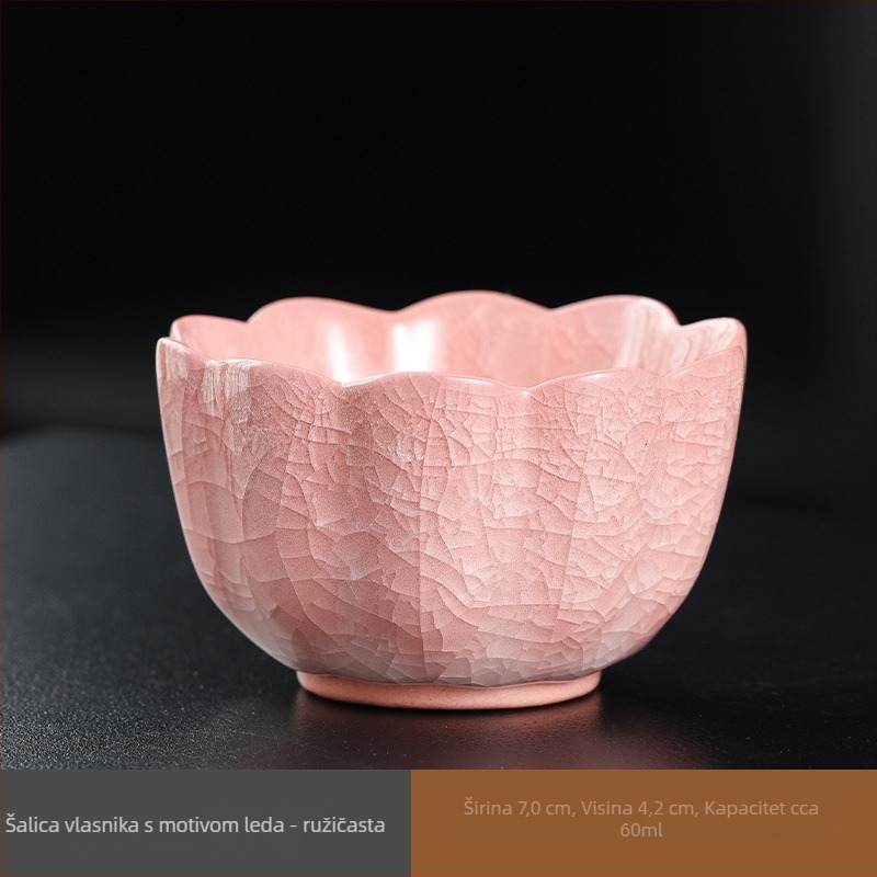 Porcelanski Gongfu čajni šalice, keramički set za čaj, osobna šalica za kućnu uporabu Ice Flower