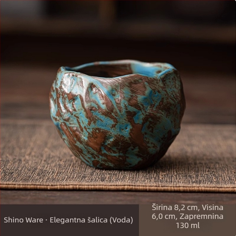 Kremaste Shino keramička čajna šalica, velika šalica za čaj u japanskom stilu, pečena keramika, Kung Fu, jednopućna čajna zdjelica, retro