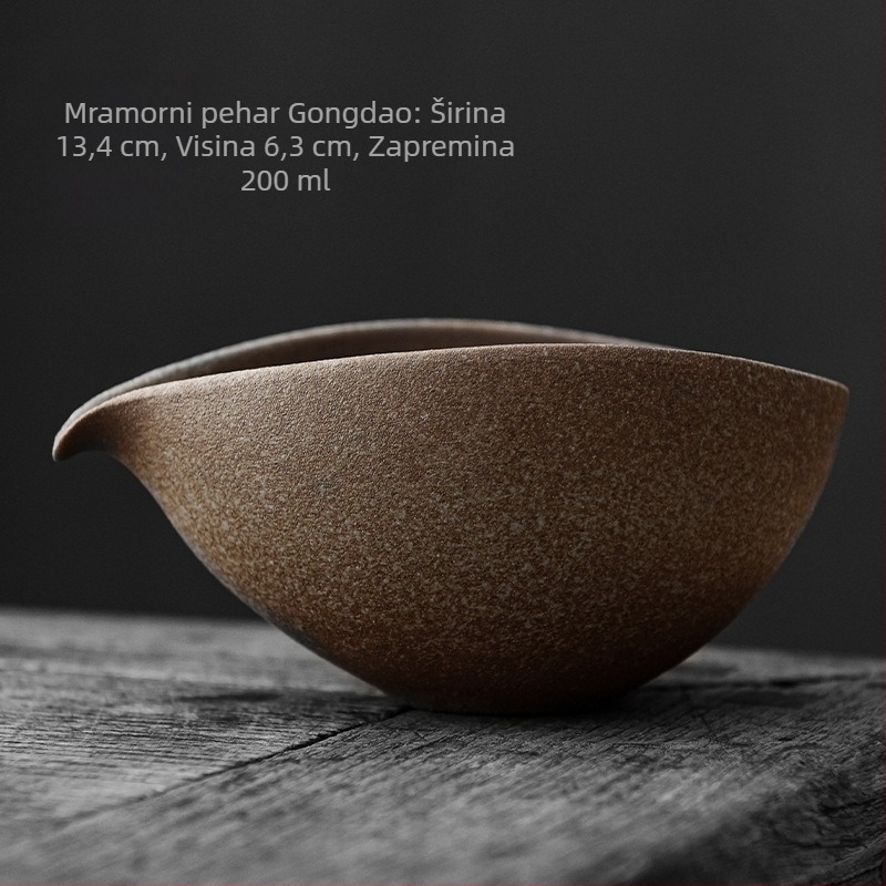Kung Fu tea set s Gongdao šalicom od keramike s antik glazom, ručno izrađeni dijel za odvajanje čaja i šalice s oblikom kljuna, u japanskom stilu