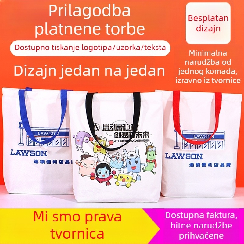 Prilagođena platnena torba s logom – ekološka torba za kupovinu