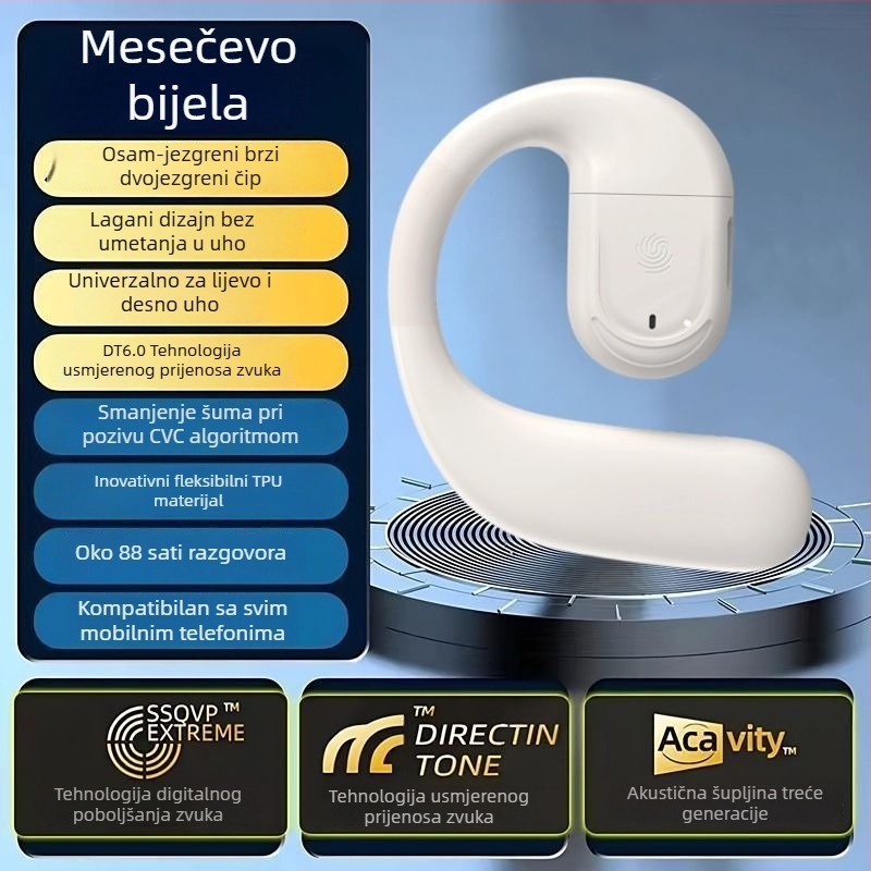 Nothing 2025 Otvorene uho Bluetooth bežične slušalice za jedno uho, za lijevo ili desno nošenje, dugotrajna baterija, redukcija buke