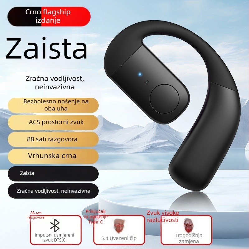 Nothing 2025 Otvorene uho Bluetooth bežične slušalice za jedno uho, za lijevo ili desno nošenje, dugotrajna baterija, redukcija buke
