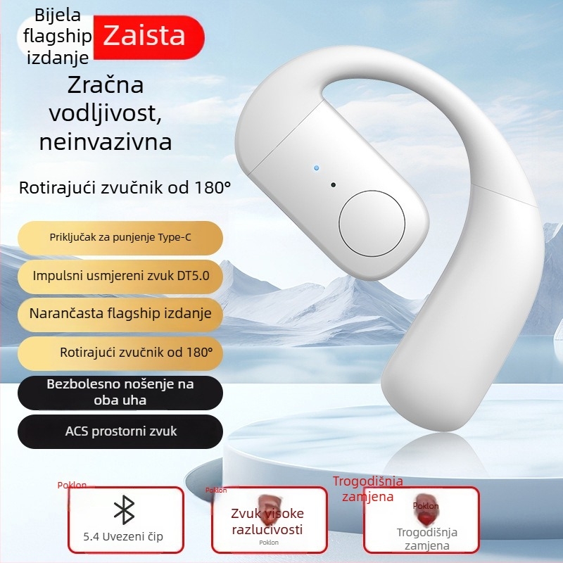 Nothing 2025 Otvorene uho Bluetooth bežične slušalice za jedno uho, za lijevo ili desno nošenje, dugotrajna baterija, redukcija buke