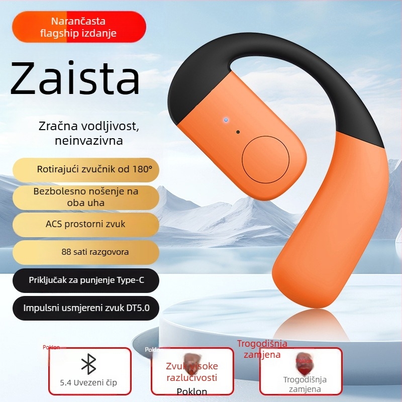 Nothing 2025 Otvorene uho Bluetooth bežične slušalice za jedno uho, za lijevo ili desno nošenje, dugotrajna baterija, redukcija buke