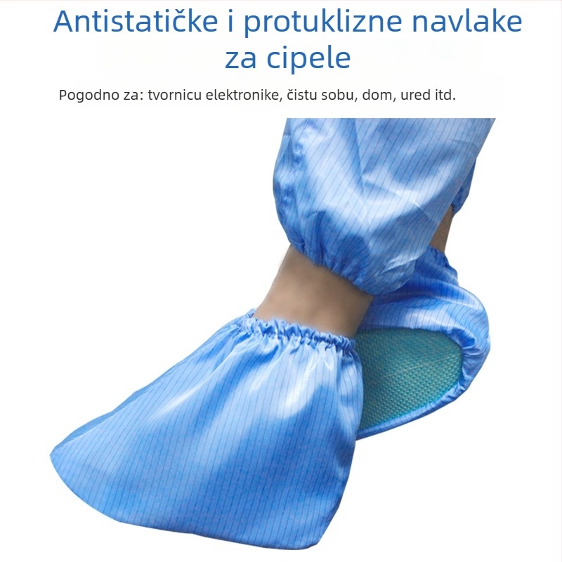 Antistatijski navlaci za cipele, perivi, prašini otporni, za unutarnje čiste prostore i radionice, za muškarce i žene, veličine 35–46