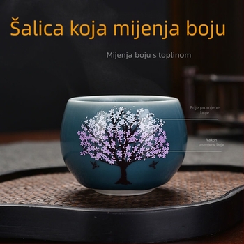 Termokromatska keramička šalica za čaj, Dragon Egg dizajn, Gongfu majstor, kućna upotreba