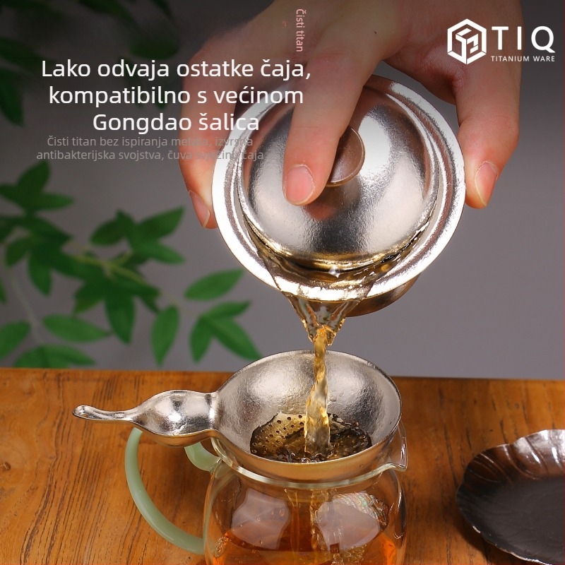 Titanijev čajni filter s oblikom bundeve za Gongfu čajni set
