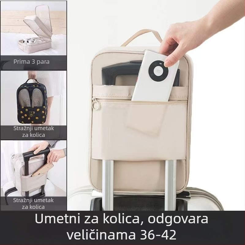 Višeslojna torba za čuvanje cipela za putovanja, prijenosna, vodootporna i otporna na prašinu