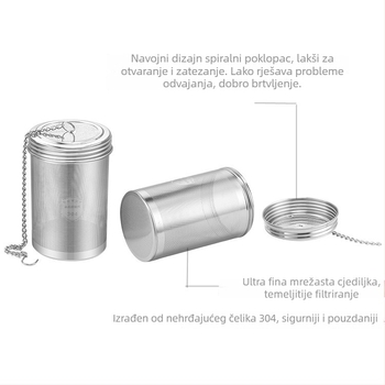 Filter za čaj od 304 nehrđajućeg čelika za čajnik — filter, kuglica za začinske bilje, košarica