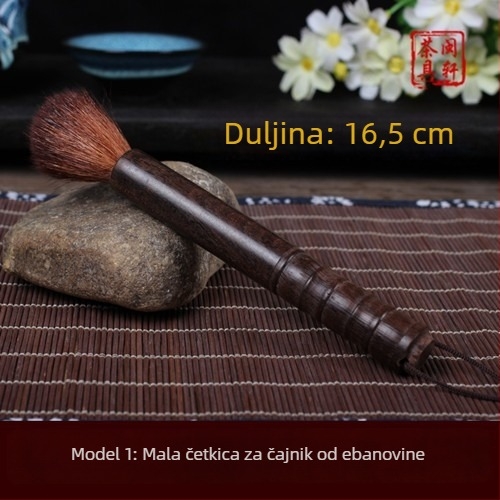 Set četkica za čajnu ceremoniju od bambusa i drveta ebona za čišćenje čajnika