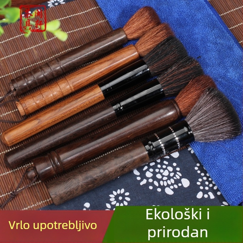 Set četkica za čajnu ceremoniju od bambusa i drveta ebona za čišćenje čajnika