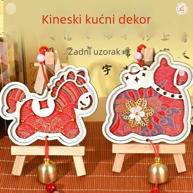 DIY set za zvončić za vjetar od brokata s perlama, inspiriran dinastijom Sung, novi kineski stil, ručna izrada, timska aktivnost za Dan majki