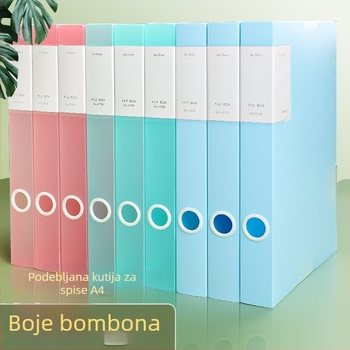 Prozirna plastična kutija za dokumente A4, čvrsta kutija za pohranu