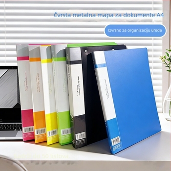 A4 metalna fascikla za dokumente s jednim ili dvostrukim klipom