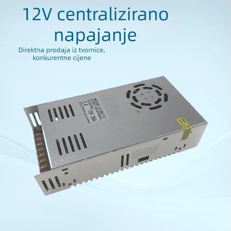 Napajanje naizmjenične struje 220V–12V DC s centraliziranim nadzorom za LED kutiju za rasvjetu, 5A/10A/20A