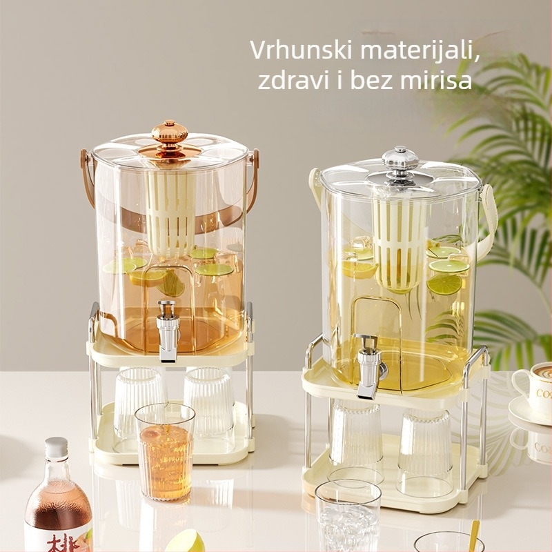 Spremnik za hladna pića s izlazom — infuzor limunskog voćnog čaja, velik kapacitet, za kućnu upotrebu