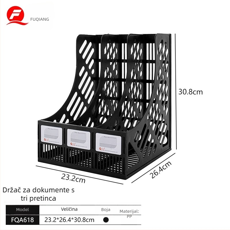 Dvojodjelni šuplji regal za dokumente, uredsko skladištenje