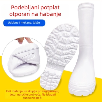 EVA sanitarne čizme za prehrambenu industriju - vodootporne, otporne na ulje, otporne na habanje, otporne na kiseline i lužine, debele, lagane i mekane