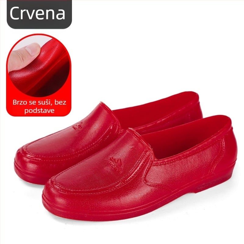 Niske radne čizme od PVC s gumom, otporne na klizanje i habanje, bez podstave, za rad na gradilištu i kuhinji