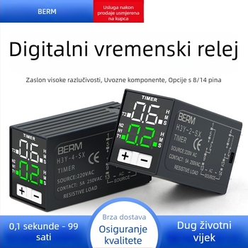 H3Y-2/H3Y-4 vremensko rele s digitalnim zaslonom, cikličko mjerenje vremena, 24V/220V