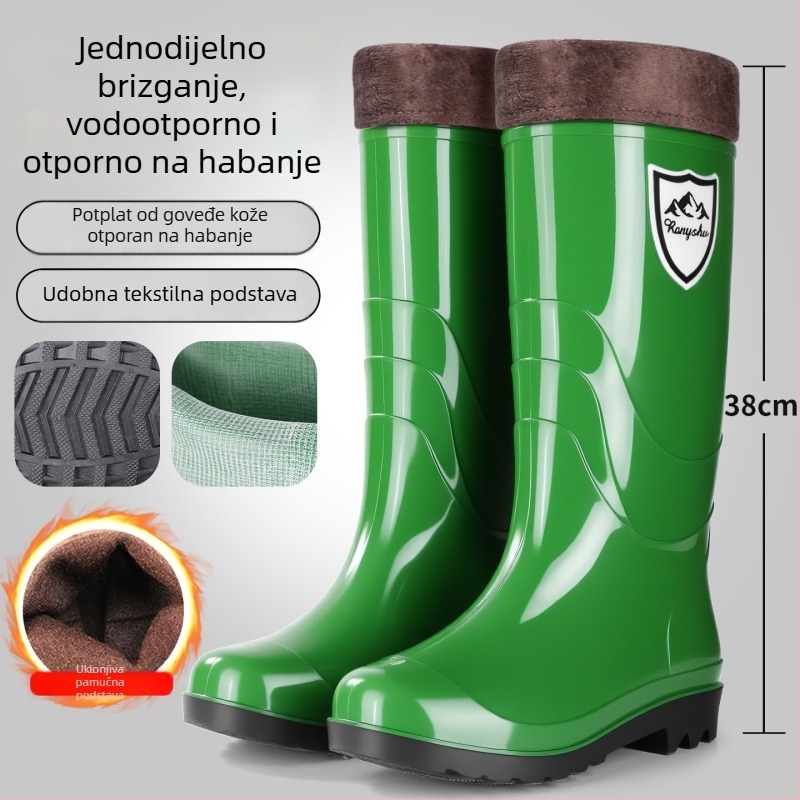 Muške i ženske kišne čizme otporne na ulje i kiseline, kemijski otporne, vodootporne visoke PVC radne čizme