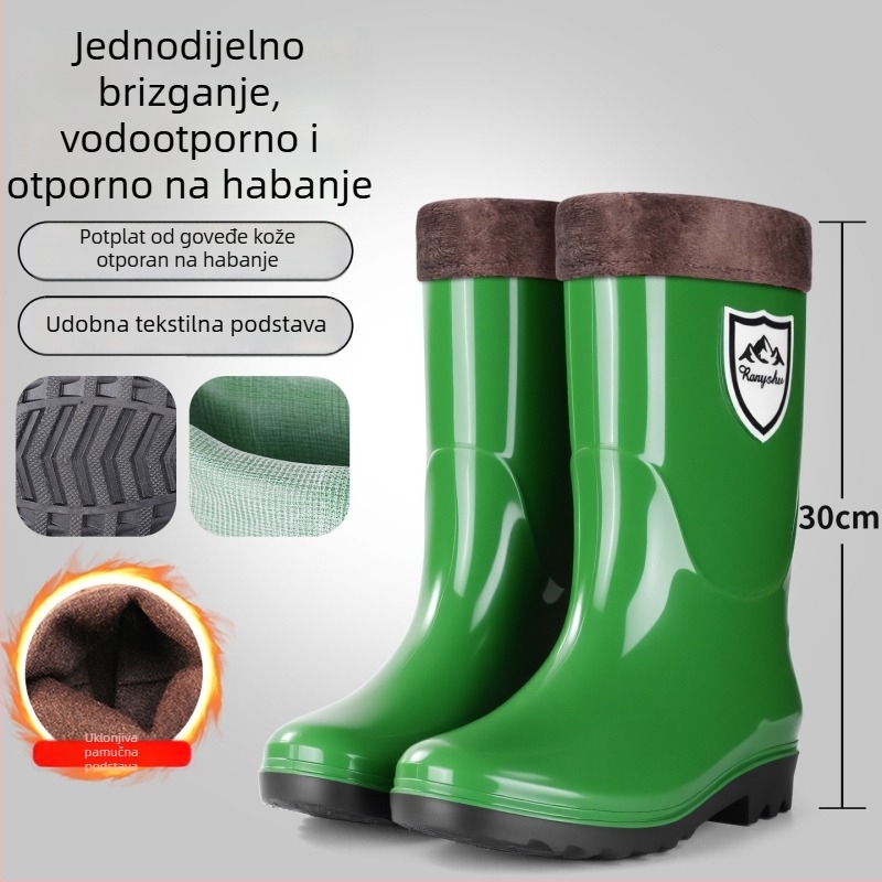 Muške i ženske kišne čizme otporne na ulje i kiseline, kemijski otporne, vodootporne visoke PVC radne čizme