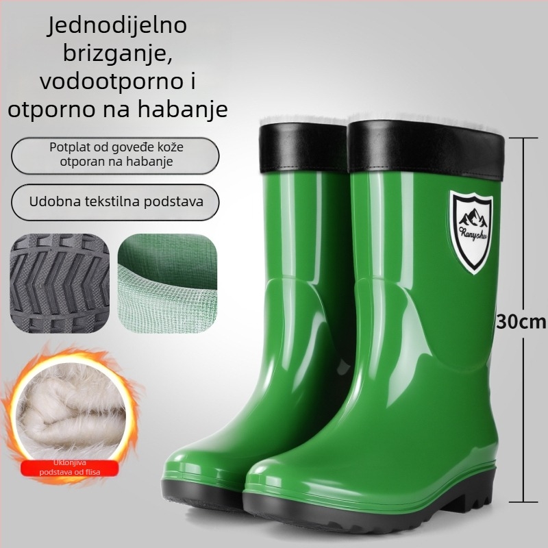Muške i ženske kišne čizme otporne na ulje i kiseline, kemijski otporne, vodootporne visoke PVC radne čizme