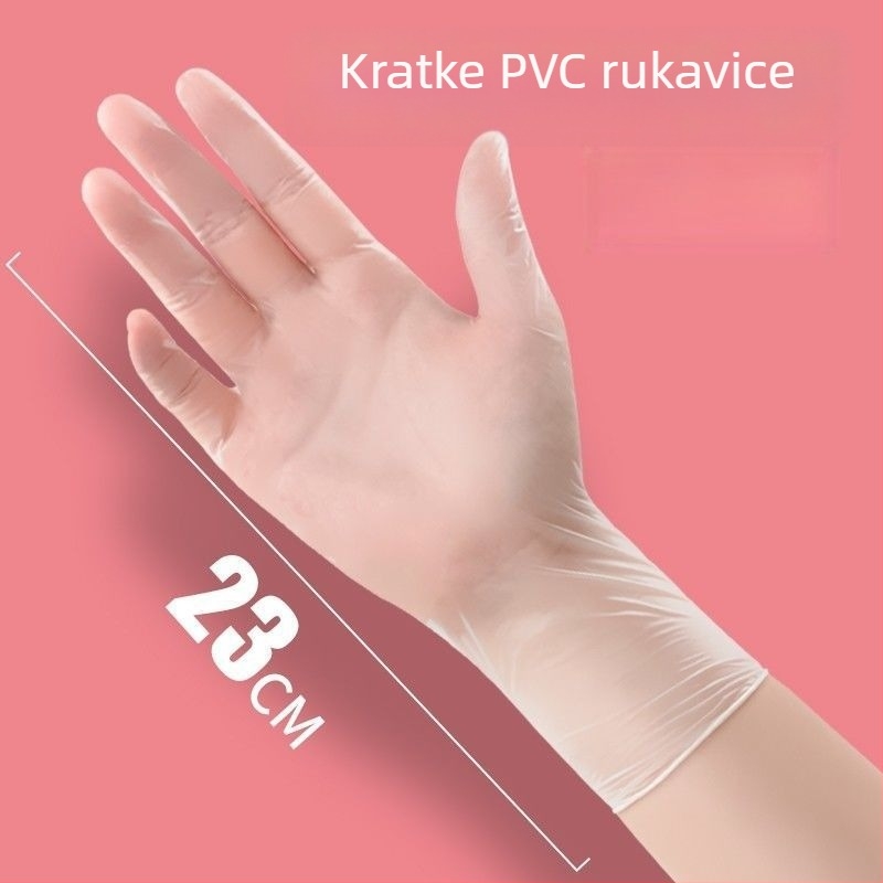 Jednokratne PVC rukavice za ljepotu i njegu tijela: masaža leđa, masaža stopala, pedikura, kućno pranje kose, catering, otporne na ulje, komercijalna uporaba