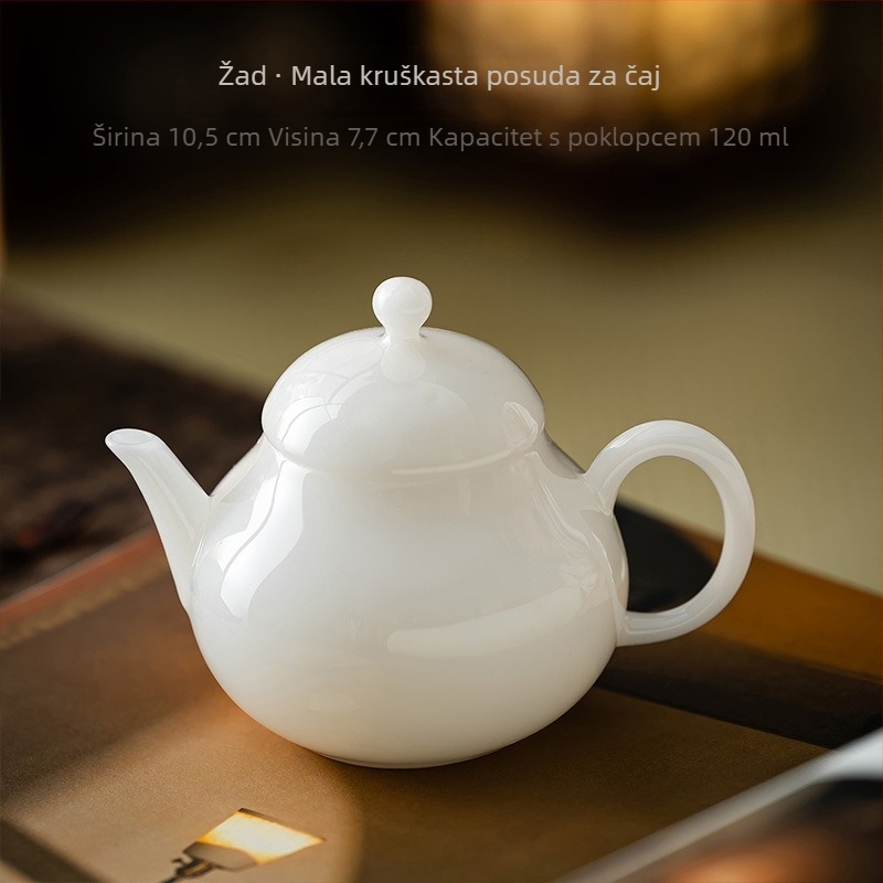 Čajnik Ice Jade Xishi od Dehua bijelog porculana – mini i veliki