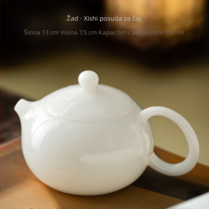 Čajnik Ice Jade Xishi od Dehua bijelog porculana – mini i veliki