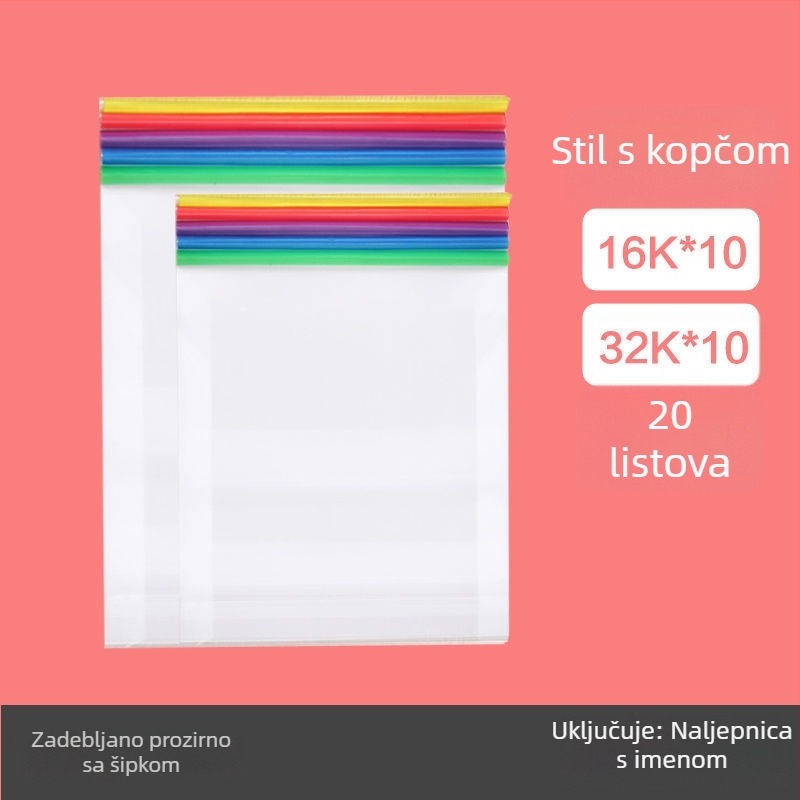 Debeli prozirni zaštitnik za bilježnice, plastična navlaka za knjige, vodootporan, za učenike