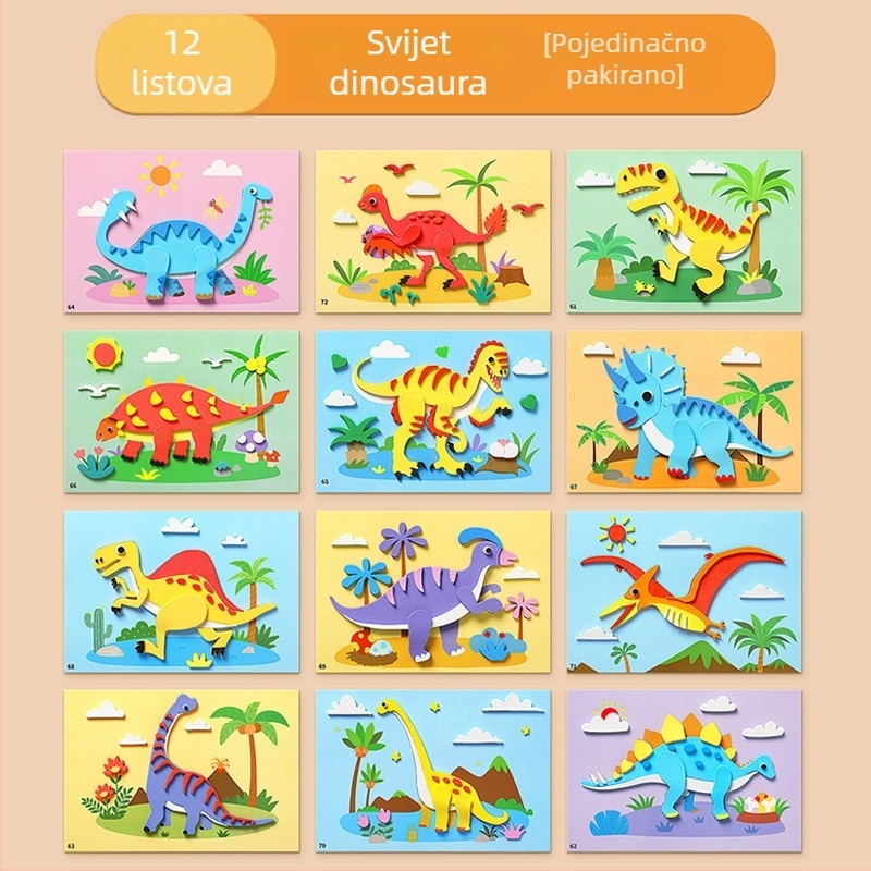 Dječje 3D EVA naljepnice – komplet za izradu s temom princeze, DIY edukativne naljepnice