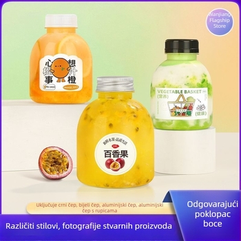 Jednokratna prozirna PET čaša s poklopcem, prehrambene kvalitete, za napitke poput mliječnog čaja i manga sago.