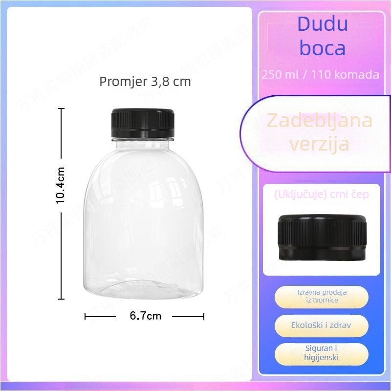 Jednokratna prozirna PET čaša s poklopcem, prehrambene kvalitete, za napitke poput mliječnog čaja i manga sago.