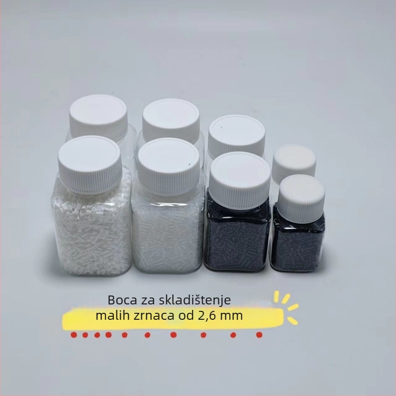 30 ml kvadratna prozirna PET bočica za tablete, širokog otvora, s navojnim čepom