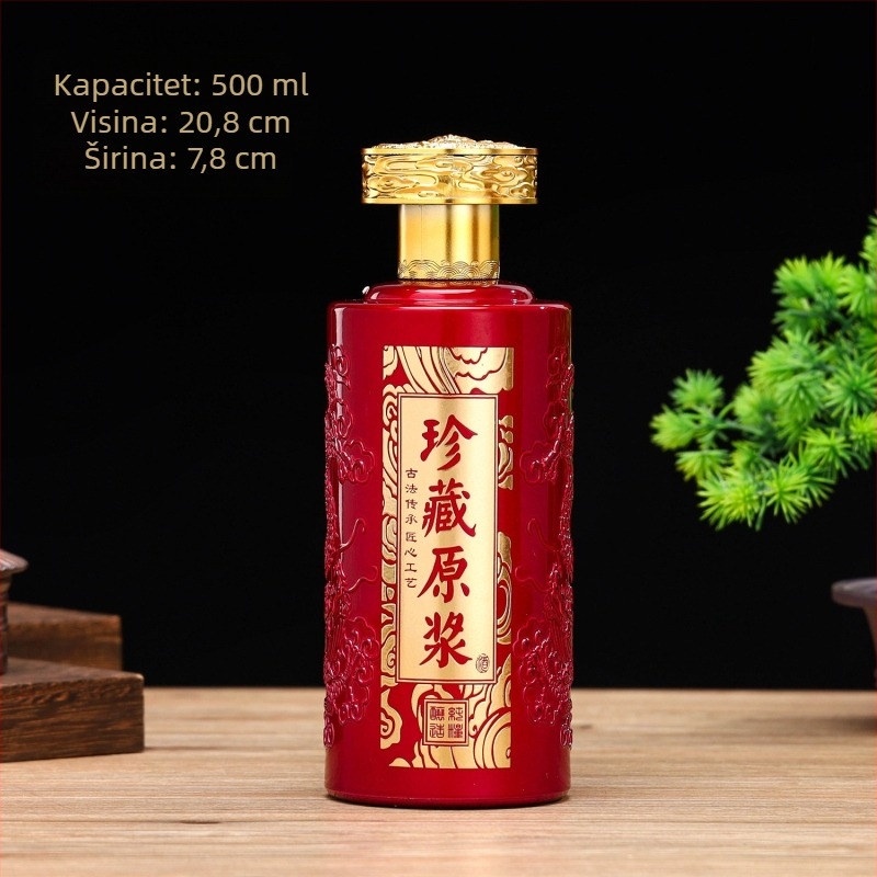 Zhengya Staklena boca za vino za pakiranje, spremna za ispis logotipa, za kućnu proizvodnju
