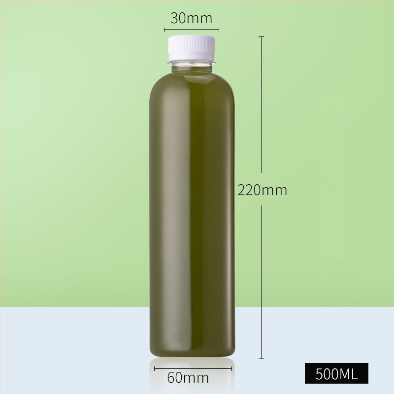 500 ml prozirna plastična boca s poklopcem – kvaliteta hrane, debele stijene, za sokove, napitke, enzime i med