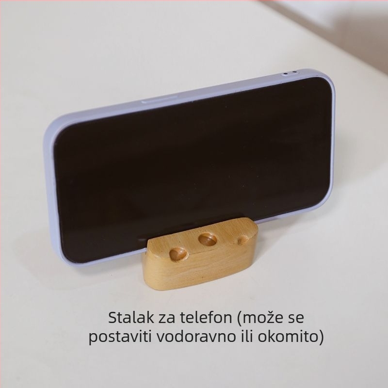 Otvarač boca u obliku sira s magnetskim hladnjakom, 3-u-1, sladak kućni dekor u prirodnom drvenom stilu, držač za telefon