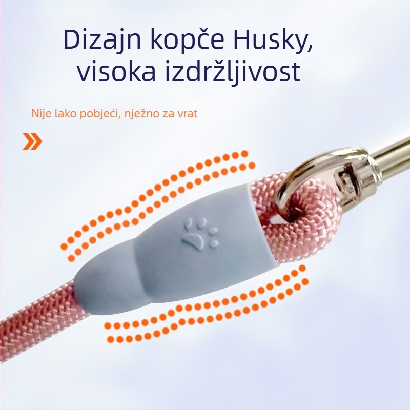 Šetnjački kaiš za pse, srednje veličine, dvostruki kraj, za dva psa istovremeno