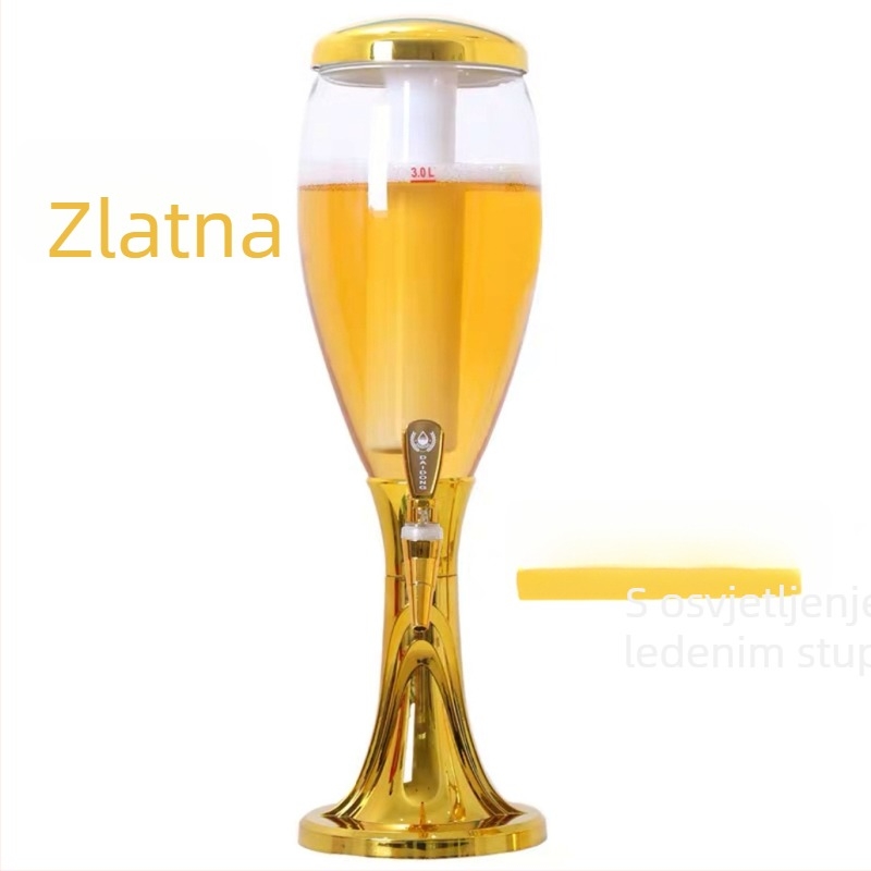 Dispenzer za pivo s velikim kapacitetom i LED rasvjetom, 3-litarski pivski kanon, bačva Coca-Cola i sok, set pića