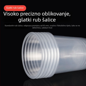 Jednokratna čaša za desert u obliku slova U s pudingom, sladoledom i bobom